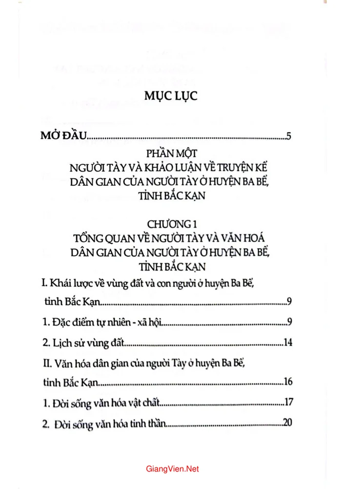 Trang 1 - Ảnh minh họa nội dung sách Người Tày huyện Ba Bể, tỉnh Bắc Kạn