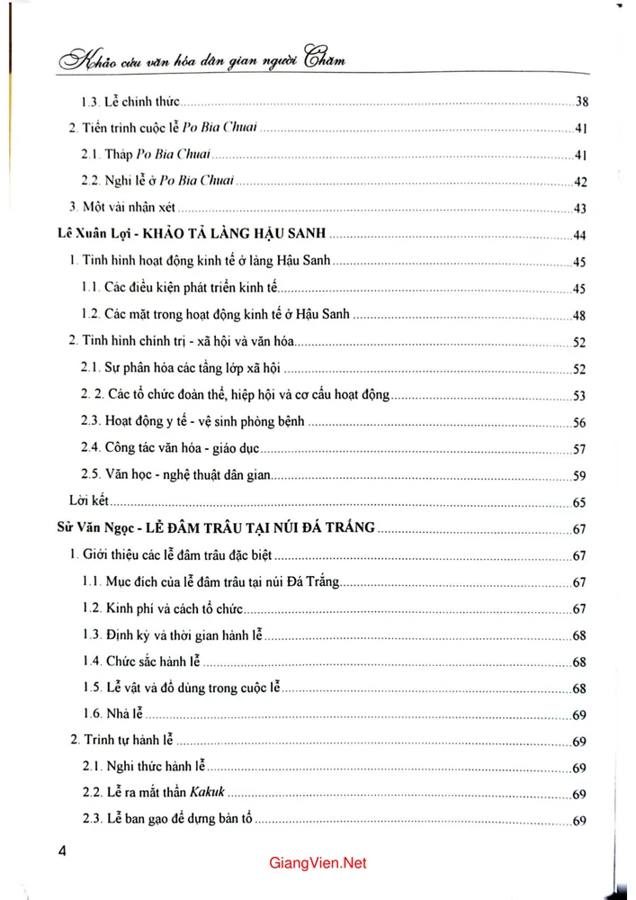 Trang 2 - Ảnh minh họa nội dung sách Khảo cứu văn hóa dân gian tộc người Chăm tập 1