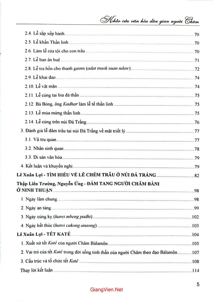 Trang 3 - Ảnh minh họa nội dung sách Khảo cứu văn hóa dân gian tộc người Chăm tập 1