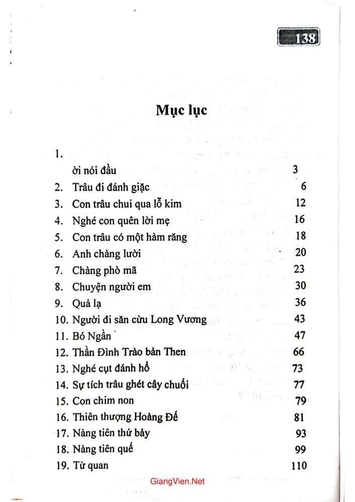 Trang 1 - Ảnh minh họa nội dung sách Truyện cổ tích dân tộc Tày