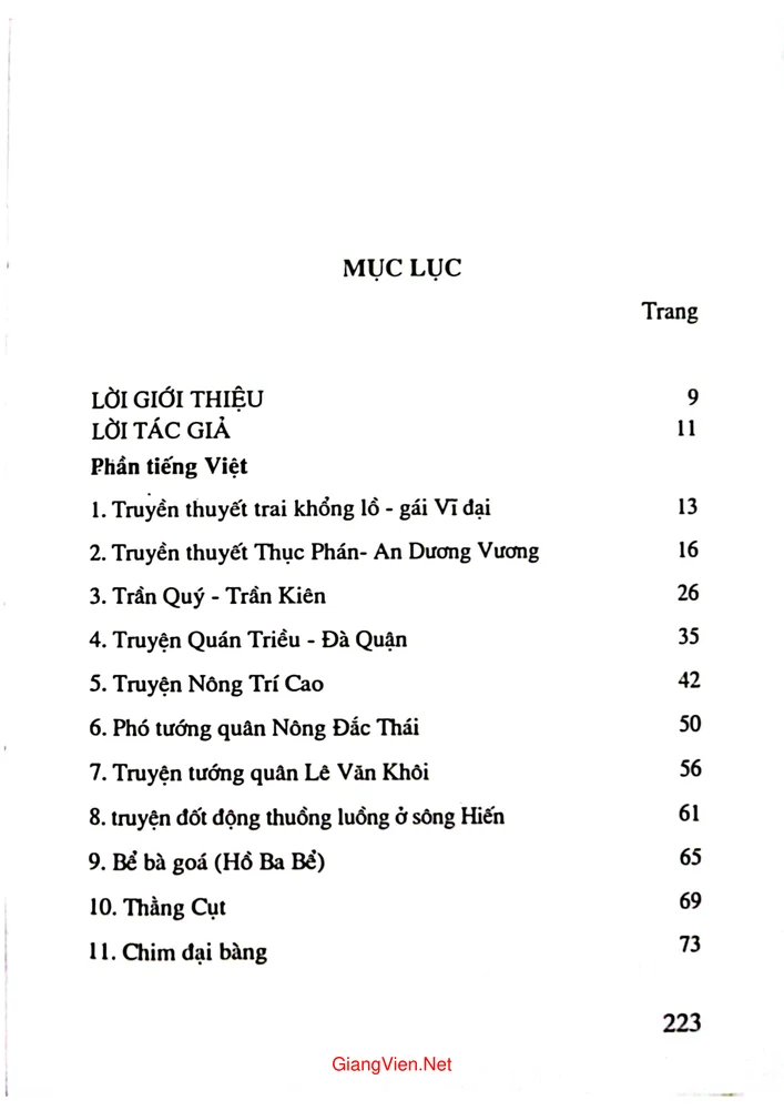 Trang 1 - Ảnh minh họa nội dung sách Huyền thoại dân tộc Tày