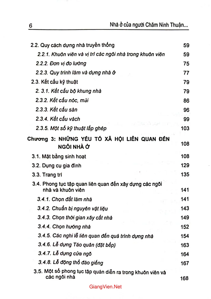 Trang 2 - Ảnh minh họa nội dung sách Nhà ở của người Chăm Ninh Thuận truyền thống và biến đổi