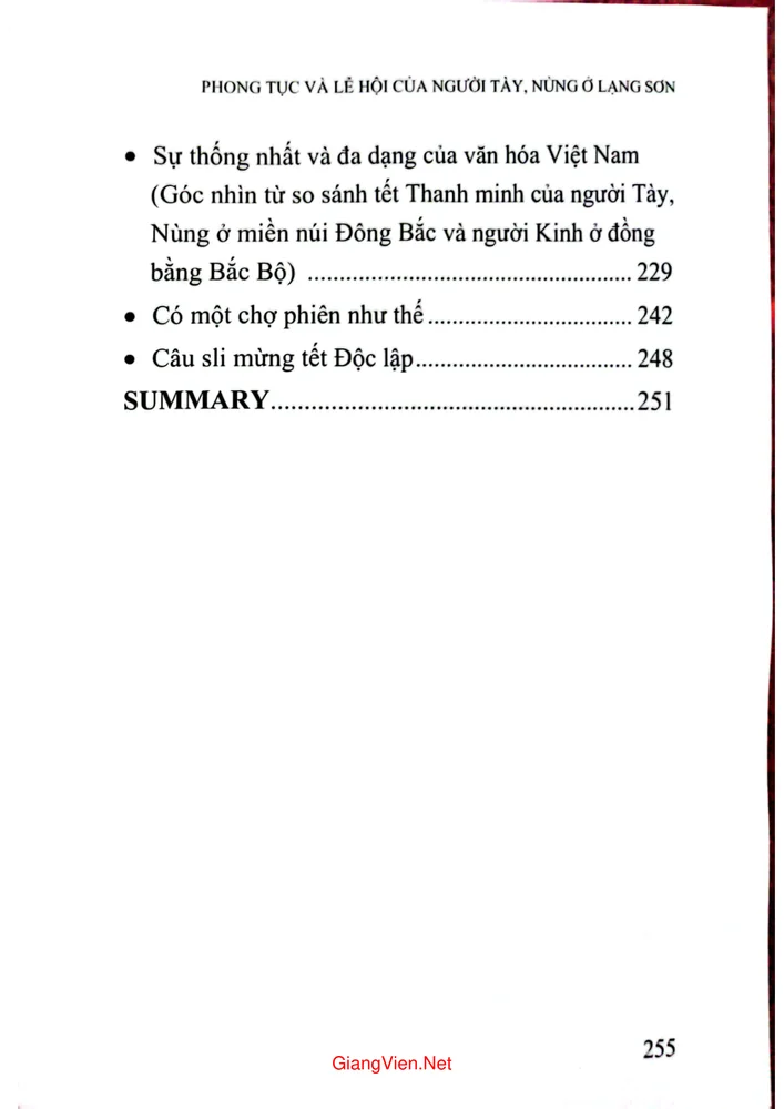 Trang 3 - Ảnh minh họa nội dung sách Phong tục và lễ hội của người Tày, Nùng ở Lạng Sơn