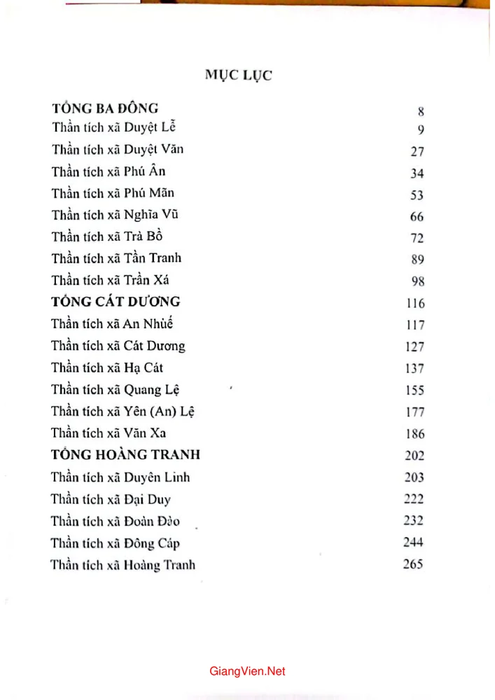 Trang 1 - Ảnh minh họa nội dung sách Thần tích tỉnh Hưng Yên - Tập IV