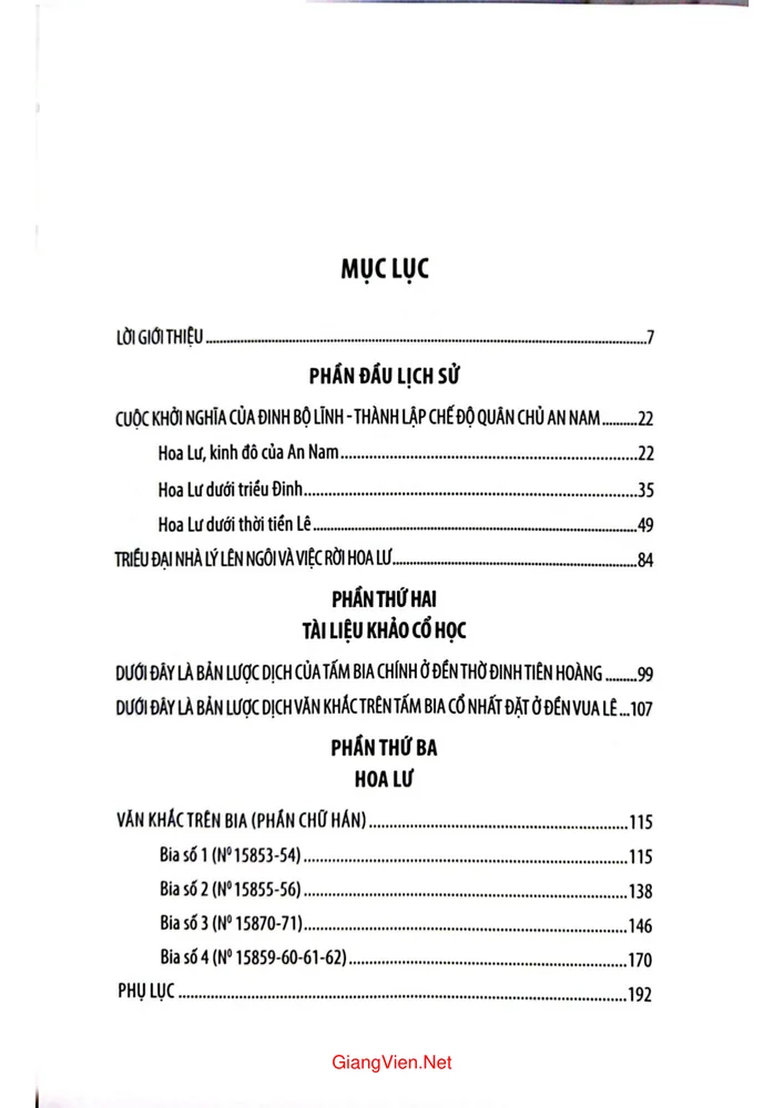 Trang 1 - Ảnh minh họa nội dung sách Nghiên cứu lịch sử và khảo cổ học về Hoa Lư kinh đô đầu tiên của nhà nước độc lập, triều đại nhà Đinh và Tiền Lê từ 968 đến 1010 s