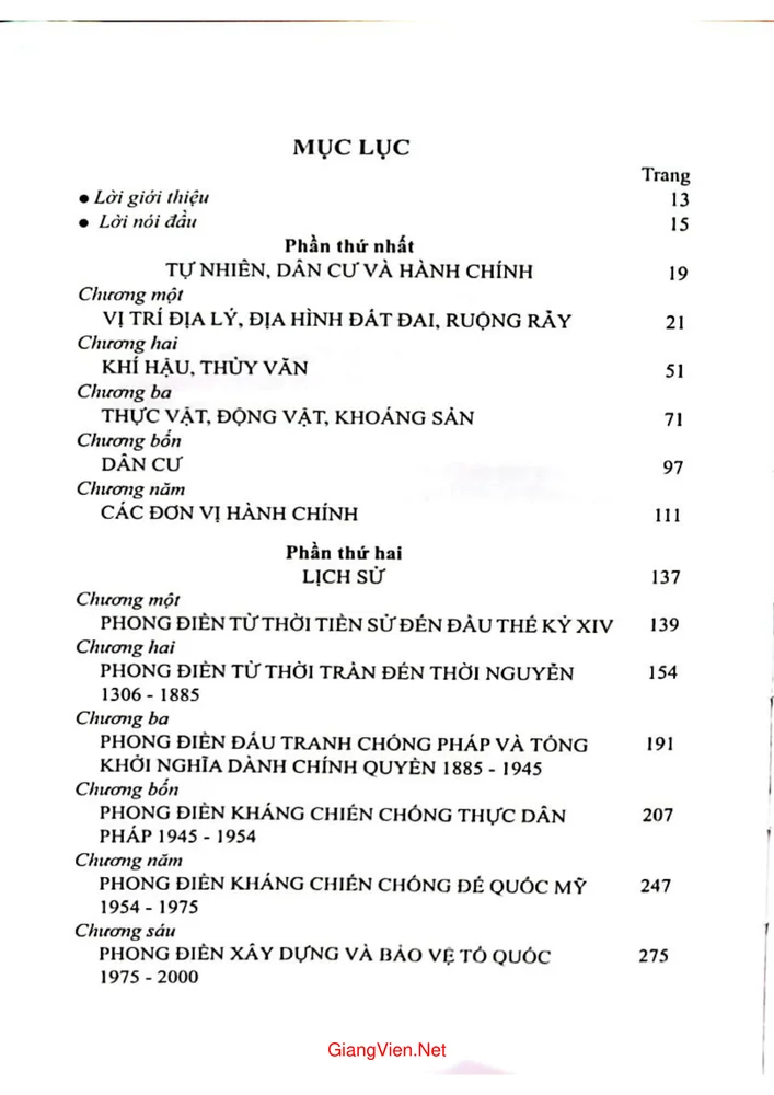Trang 1 - Ảnh minh họa nội dung sách Địa chí Phong Điền - 2025