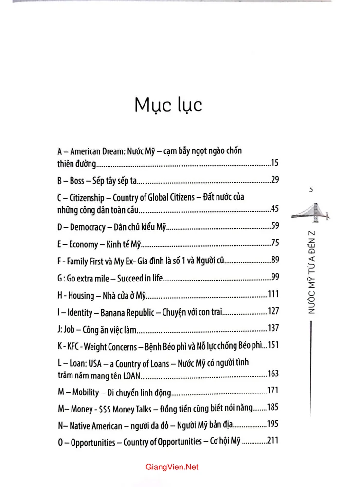 Trang 1 - Ảnh minh họa nội dung sách Nước Mỹ từ A đến Z