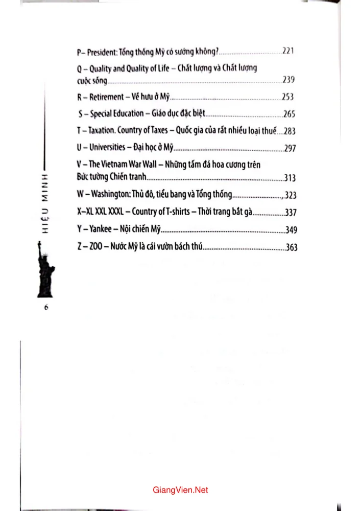 Trang 2 - Ảnh minh họa nội dung sách Nước Mỹ từ A đến Z