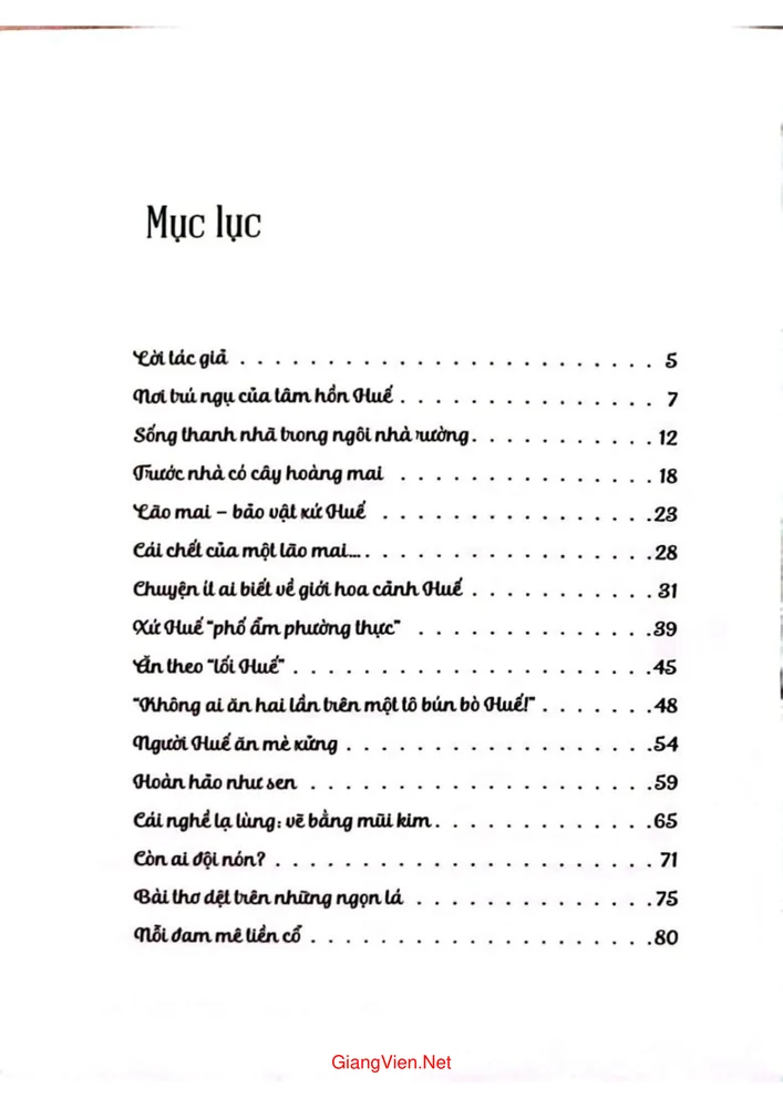 Trang 1 - Ảnh minh họa nội dung sách Trước nhà có cây hoàng mai - những ghi chép về Huế - xứ sở phong rêu kiêu sa