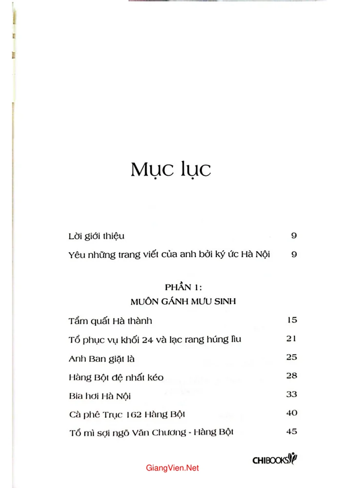 Trang 1 - Ảnh minh họa nội dung sách Phố Hàng Bột - Chuyện tầm phào mà nhớ