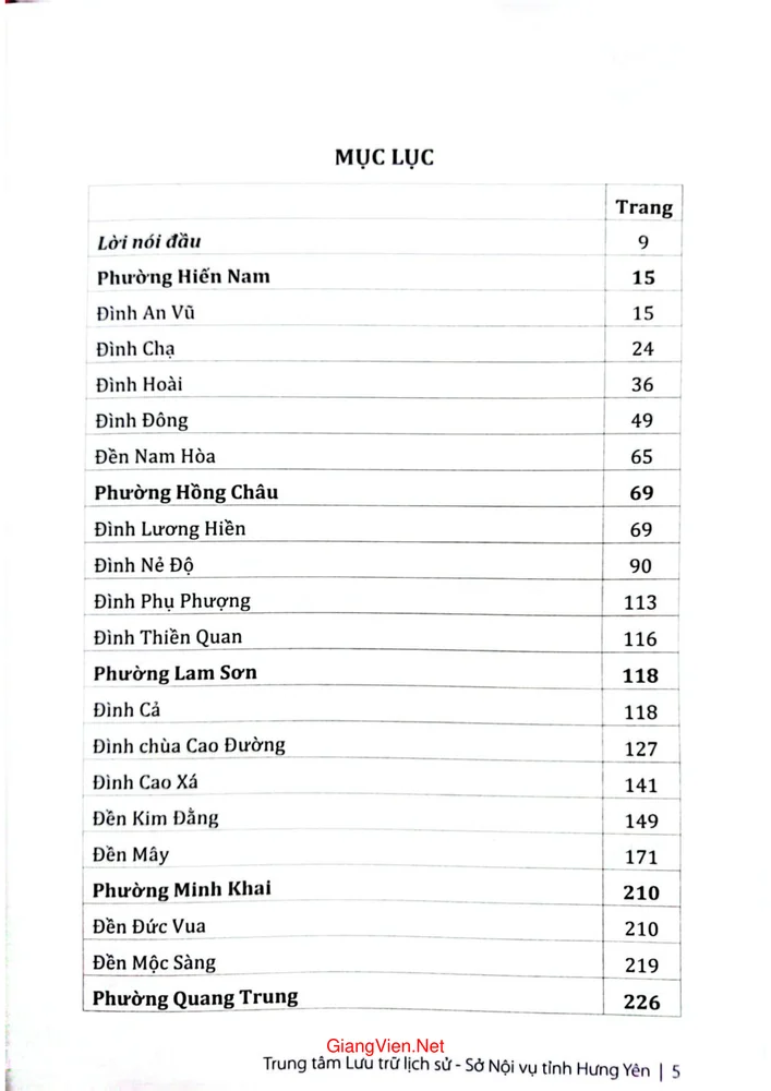 Trang 1 - Ảnh minh họa nội dung sách Sắc phong thành phố Hưng Yên