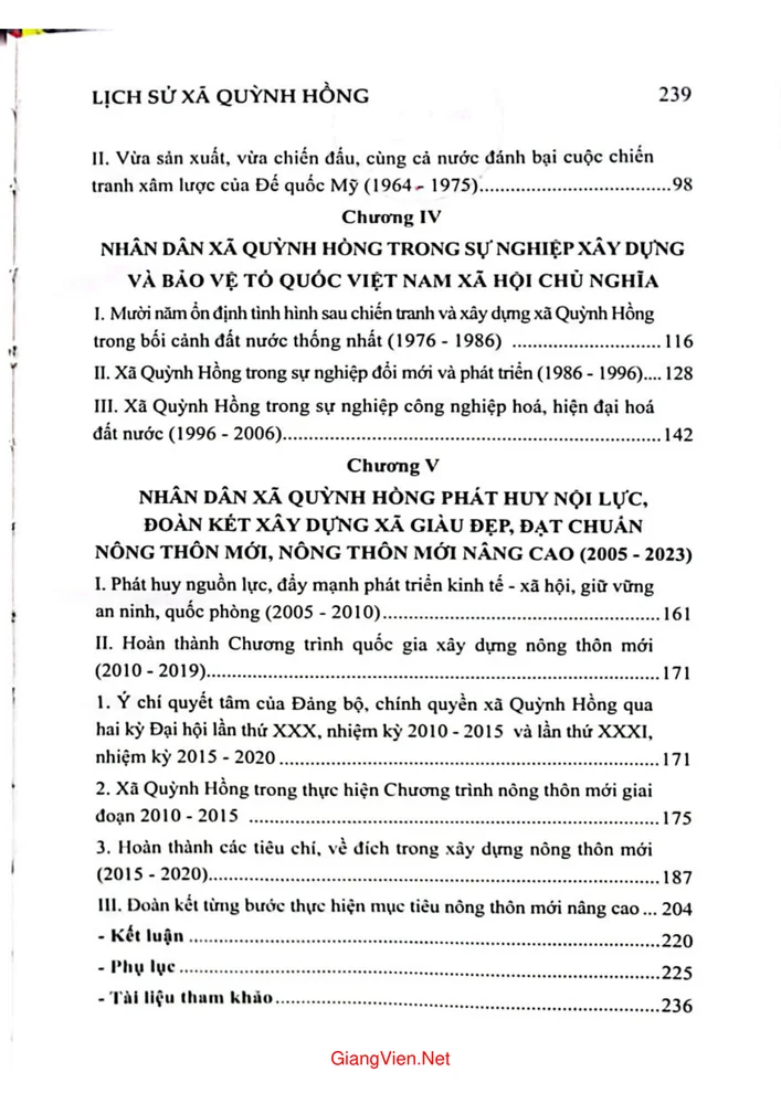 Trang 2 - Ảnh minh họa nội dung sách Lịch sử xã Quỳnh Hồng