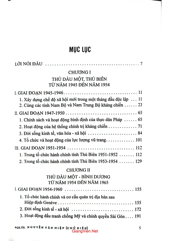 Trang 1 - Ảnh minh họa nội dung sách Lịch sử tỉnh Bình Dương, tập 3, Thủ Dầu Một Bình Dương từ 1945 đến 1975
