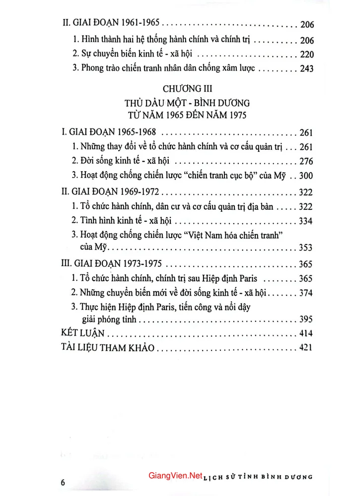 Trang 2 - Ảnh minh họa nội dung sách Lịch sử tỉnh Bình Dương, tập 3, Thủ Dầu Một Bình Dương từ 1945 đến 1975