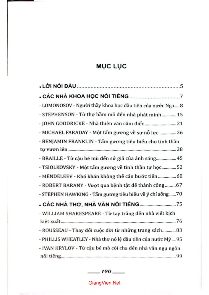 Trang 1 - Ảnh minh họa nội dung sách Danh nhân thế giới - Những tấm gương vượt lên hoàn cảnh - 2025