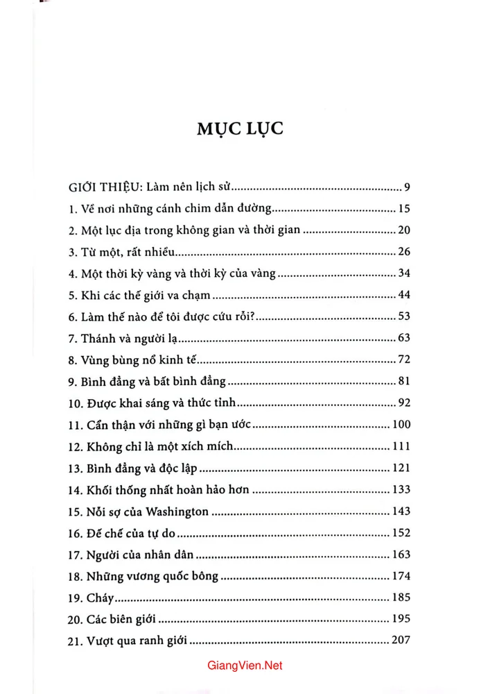 Trang 1 - Ảnh minh họa nội dung sách Lược sử Hoa Kỳ