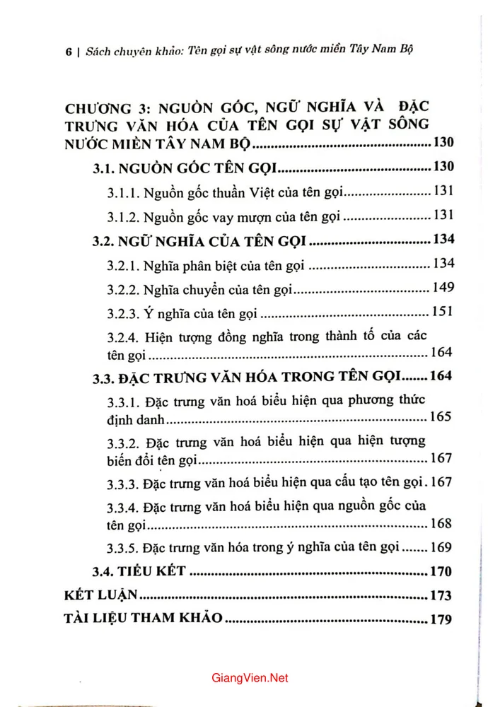 Trang 2 - Ảnh minh họa nội dung sách Tên gọi sự vật sông nước miền Tây Nam Bộ