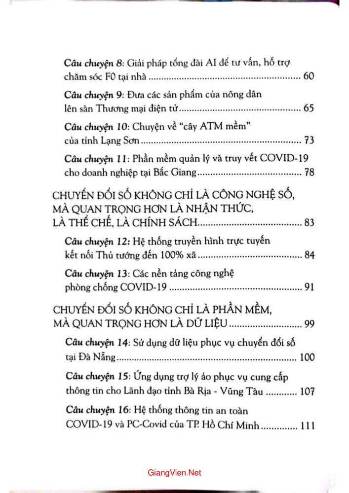 Trang 2 - Ảnh minh họa nội dung sách Câu chuyện chuyển đổi số 2021
