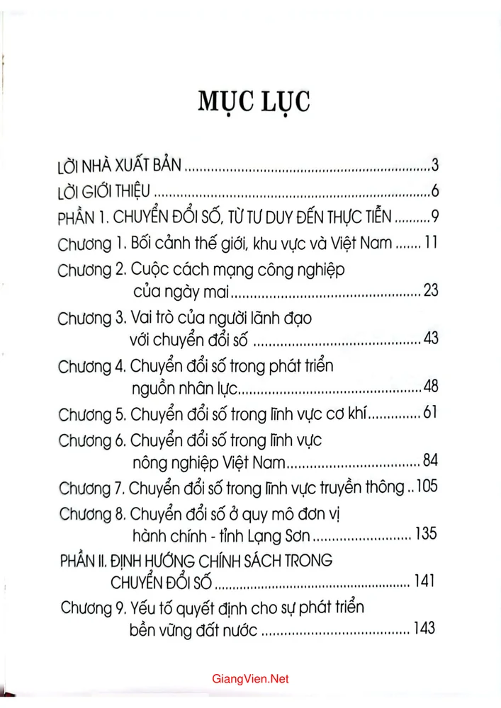 Trang 1 - Ảnh minh họa nội dung sách Chuyển đổi số từ tư duy đến thực tiễn