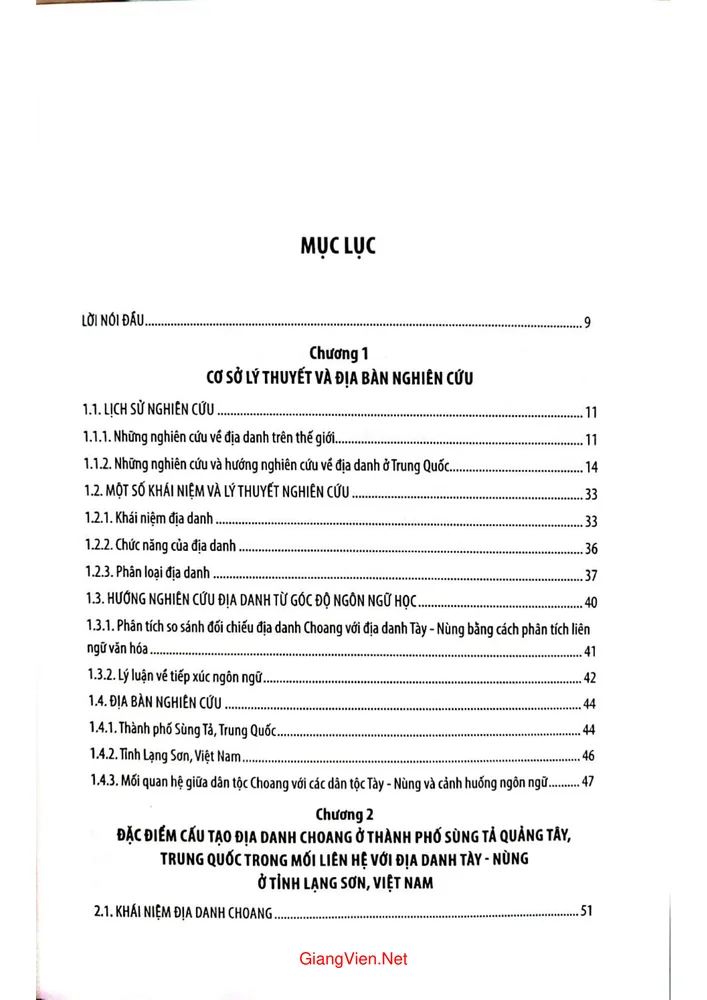 Trang 1 - Ảnh minh họa nội dung sách Khảo sát địa danh Choang ở thành phố Sùng Tả Trung Quốc