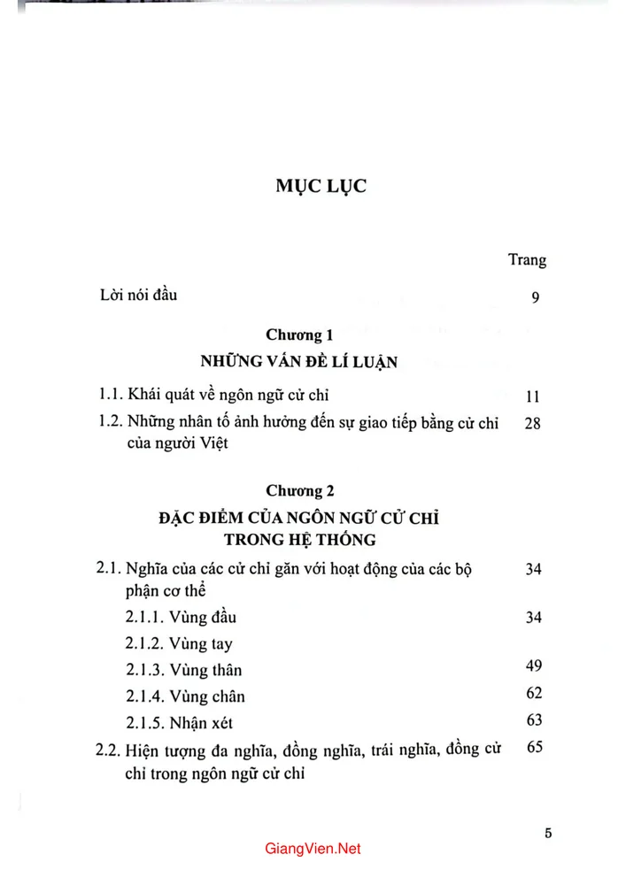 Trang 1 - Ảnh minh họa nội dung sách Đặc điểm ngôn ngữ cử chỉ trong giao tiếp của người Việt hiện nay