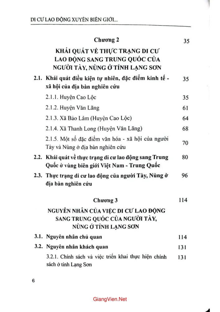 Trang 2 - Ảnh minh họa nội dung sách Di cư lao động xuyên biên giới của một số tộc người ở vùng biên giới Việt Nam, Trung Quốc