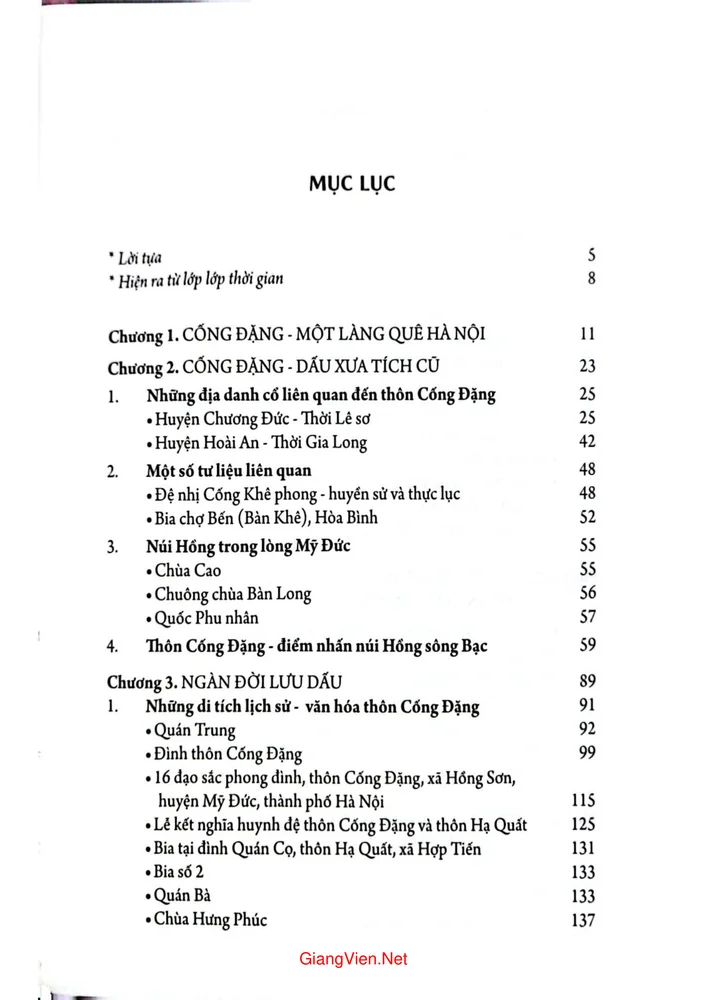 Trang 1 - Ảnh minh họa nội dung sách Thôn Đặng dấu tích ngàn xưa