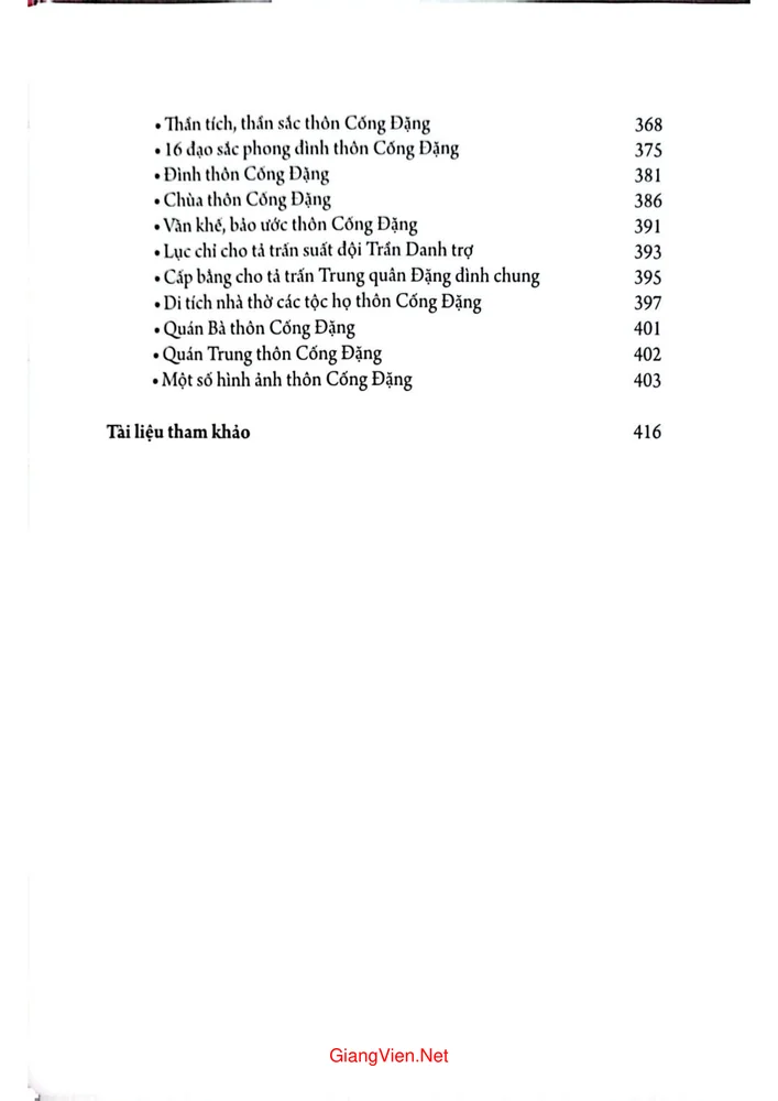 Trang 3 - Ảnh minh họa nội dung sách Thôn Đặng dấu tích ngàn xưa