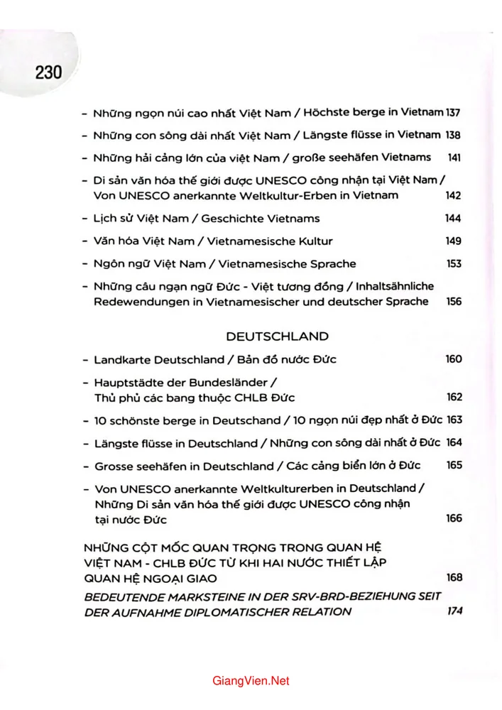 Trang 4 - Ảnh minh họa nội dung sách Danh lam thắng cảnh Việt Nam và nước Đức