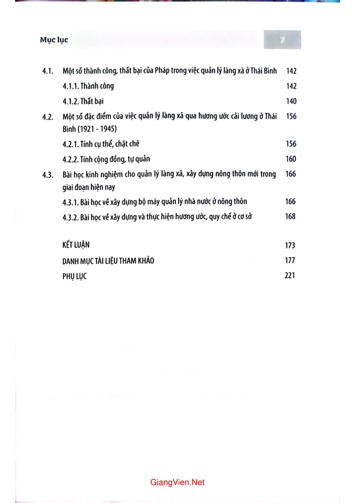 Trang 3 - Ảnh minh họa nội dung sách Quản lý làng xã ở tỉnh Thái Bình qua hương ước cải lương từ 1921 đến 1945