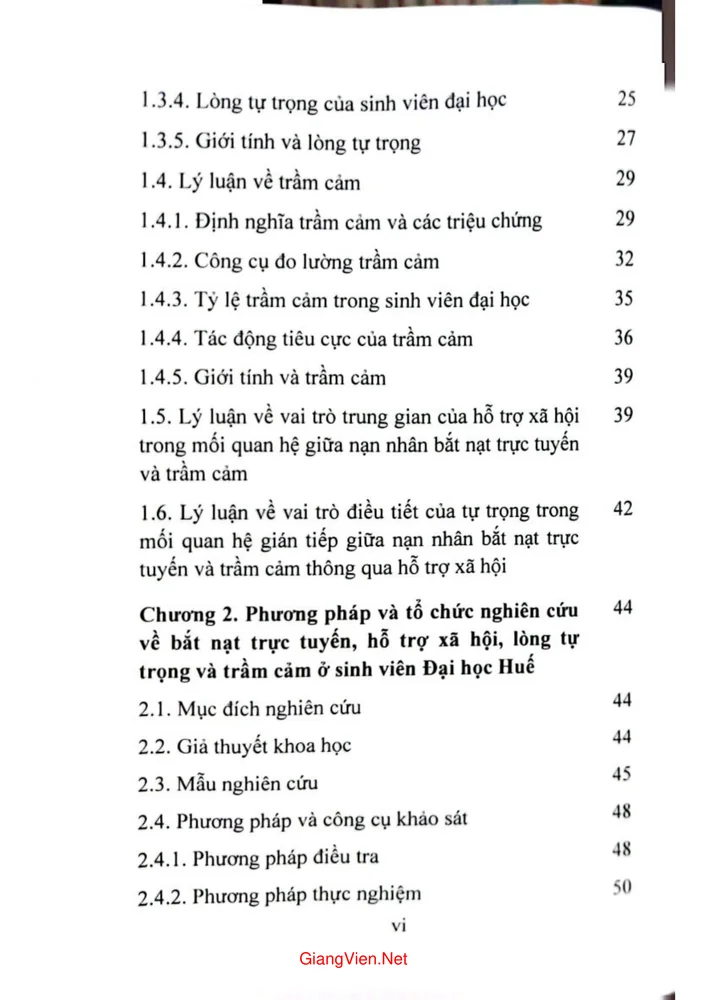 Trang 2 - Ảnh minh họa nội dung sách Bắt nạt trực tuyến, hỗ trợ xã hội, lòng tự trọng và trầm cảm ở sinh viên một số vấn đề lý luận và thực tiễn
