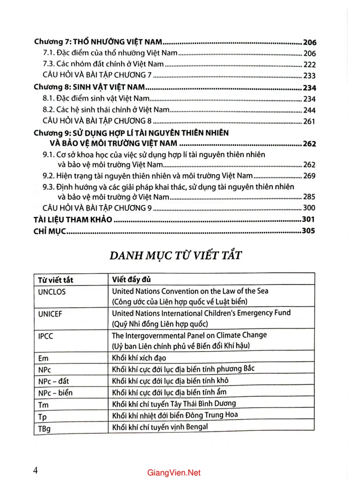 Trang 2 - Ảnh minh họa nội dung sách Giáo trình địa lí tự nhiên Việt Nam