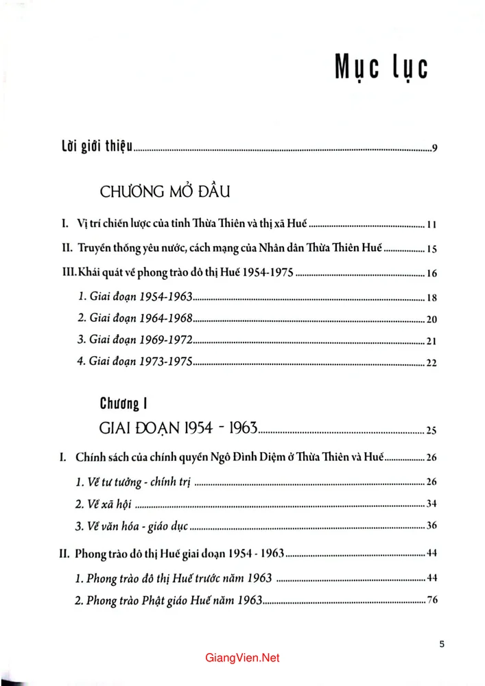 Trang 1 - Ảnh minh họa nội dung sách Lịch sử phong trào đô thị Huế