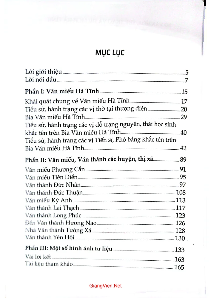 Trang 1 - Ảnh minh họa nội dung sách Văn miếu, văn thánh Hà Tĩnh
