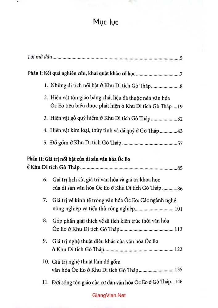 Trang 1 - Ảnh minh họa nội dung sách Văn hóa Óc Eo ở di tích quốc gia đặc biệt Gò Tháp