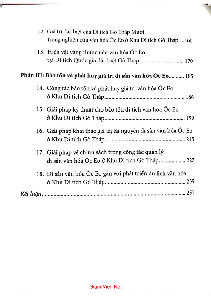 Trang 2 - Ảnh minh họa nội dung sách Văn hóa Óc Eo ở di tích quốc gia đặc biệt Gò Tháp
