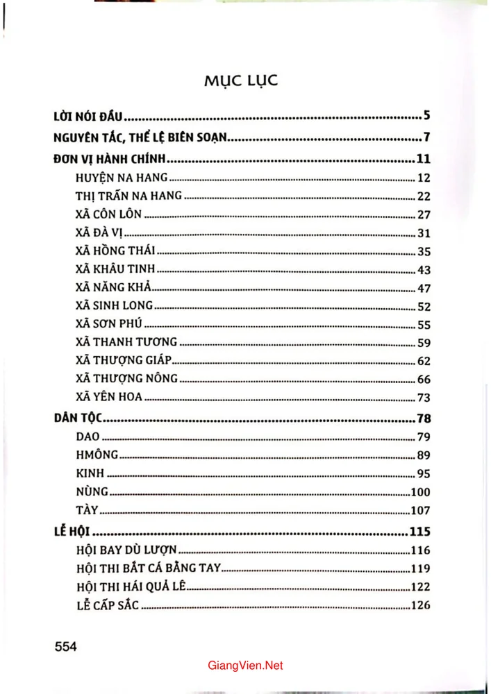 Trang 1 - Ảnh minh họa nội dung sách Bách khoa thư du lịch huyện Na Hang tỉnh Tuyên Quang