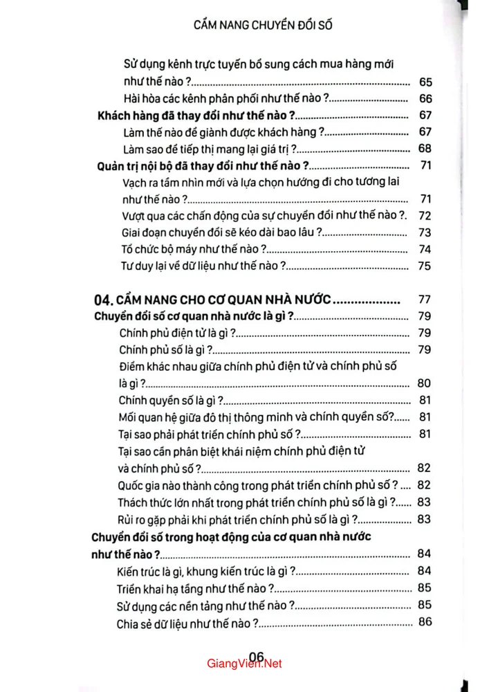 Trang 4 - Ảnh minh họa nội dung sách Cẩm nang chuyển đổi số