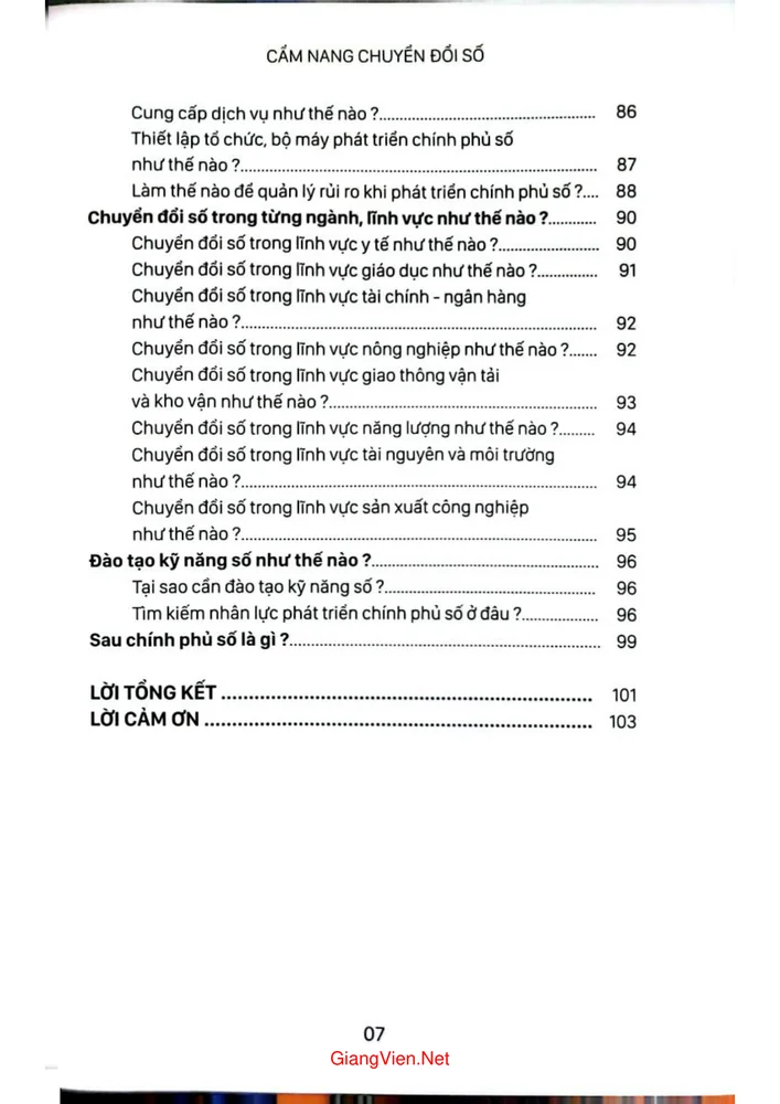Trang 5 - Ảnh minh họa nội dung sách Cẩm nang chuyển đổi số