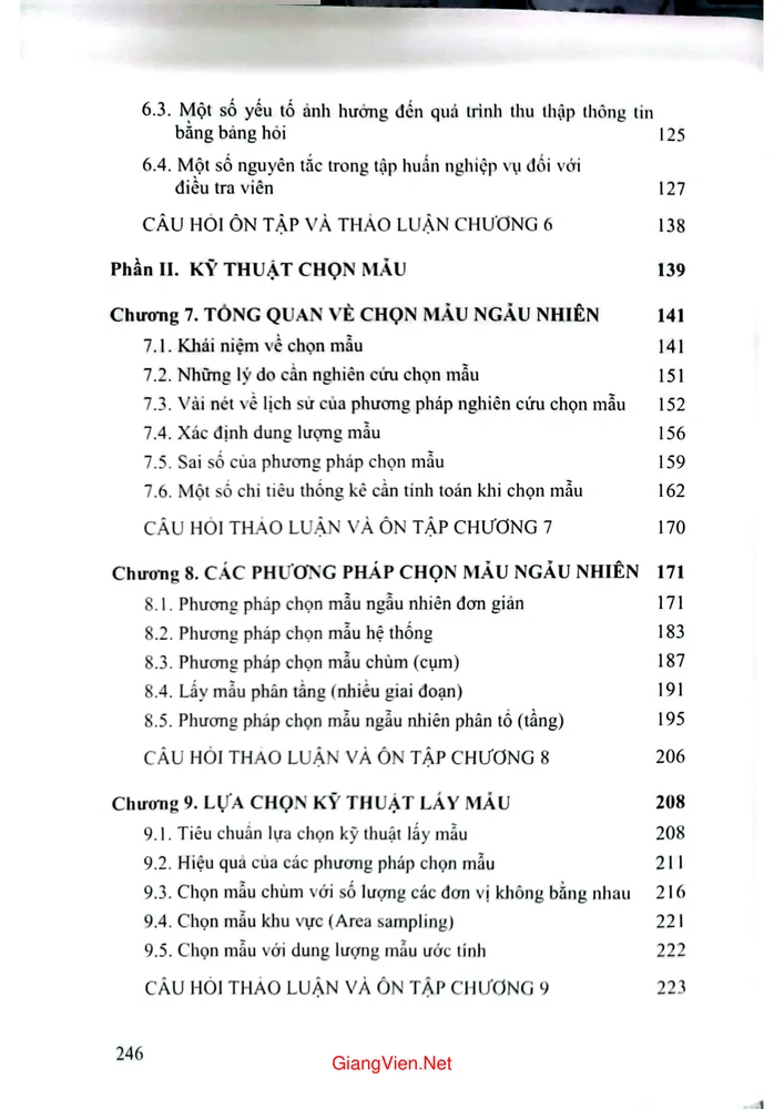 Trang 3 - Ảnh minh họa nội dung sách Giáo trình kỹ thuật thu thập thông tin và chọn mẫu tong nghiên cứu xã hội học