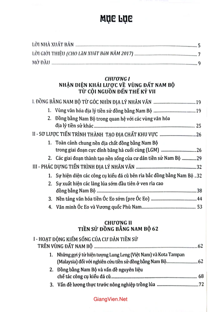 Trang 1 - Ảnh minh họa nội dung sách Vùng đất Nam Bộ từ cội nguồn đến thế kỷ VII