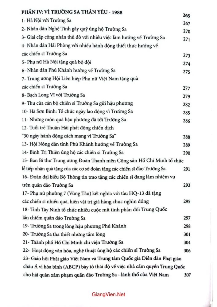 Trang 6 - Ảnh minh họa nội dung sách Trường Sa 1988 hồ sơ một sự kiện cụ thể