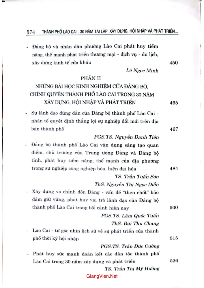 Trang 5 - Ảnh minh họa nội dung sách Thành phố Lào Cai 30 năm tái lập, xây dựng hội nhập và phát triển 1992 đến 2022