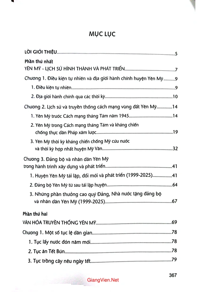 Trang 1 - Ảnh minh họa nội dung sách Yên Mỹ truyền thống văn hiến và nhân vật lịch sử