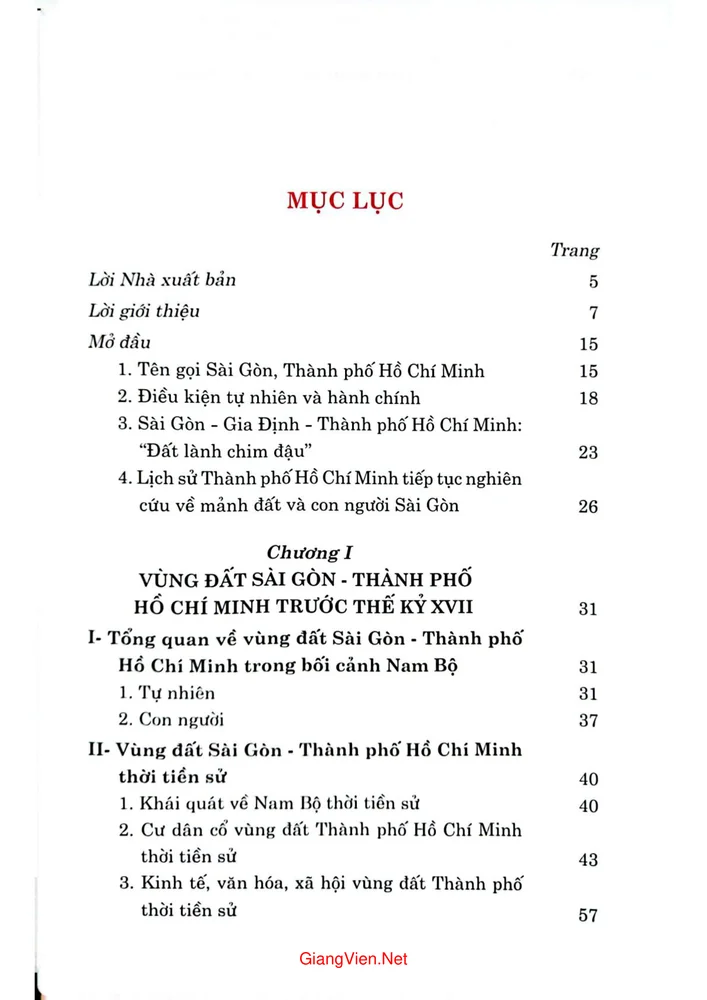 Trang 1 - Ảnh minh họa nội dung sách Lịch sử Sài Gòn thành phố Hồ Chí Minh