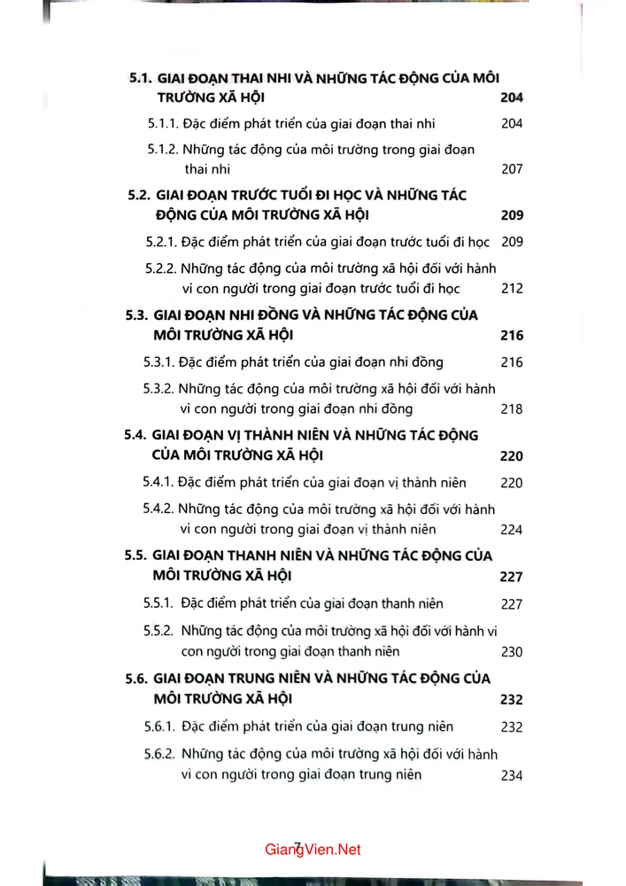 Trang 5 - Ảnh minh họa nội dung sách Hành vi con người và môi trường xã hội