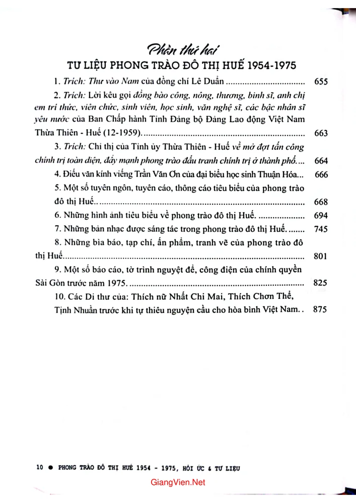 Trang 4 - Ảnh minh họa nội dung sách Phong trào đô thị Huế từ 1945 đến 1975