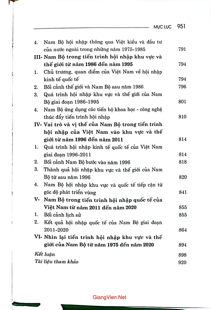 Trang 6 - Ảnh minh họa nội dung sách Nam Bộ tiến trình hội nhập khu vực và quốc tế