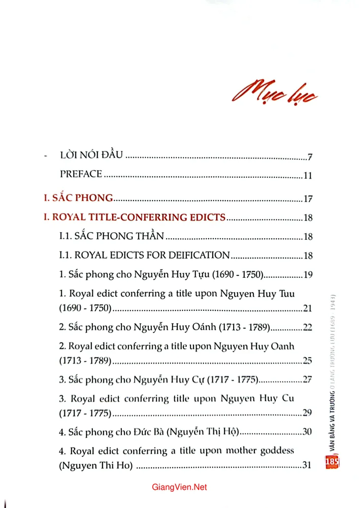Trang 1 - Ảnh minh họa nội dung sách Văn bằng và trướng ở làng Trường Lưu từ 1689 đến 1943