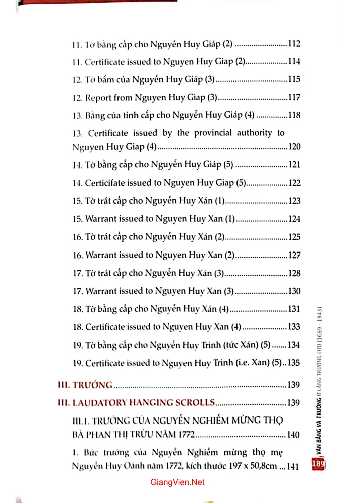 Trang 5 - Ảnh minh họa nội dung sách Văn bằng và trướng ở làng Trường Lưu từ 1689 đến 1943